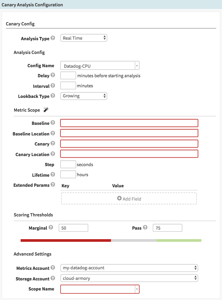 Blank Canary Config